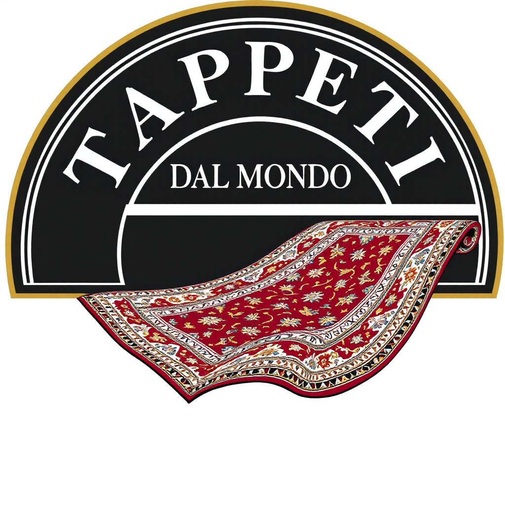 "TAPPETI DAL MONDO" - rappresentazione artistica del mondo del tappeto con una varietà di stili e design unici provenienti da diverse culture. Un simbolo dell'artigianato e della passione per la vendita di tappeti di alta qualità.