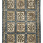 Tappeto orientale Ziegler, annodato a mano, grigio e marrone, dimensioni 138 x 93 cm, alta qualità.