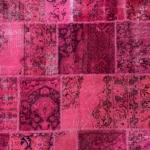Tappeto Patchwork Rosa Intenso 285x196 cm