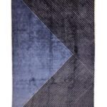Tappeto Geometrico in Seta di Bambù 252x169 cm