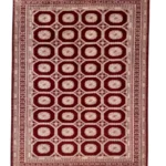 Tappeto Bukhara Rosso Bordeaux 235x163 cm Artigianale