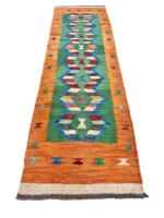Tappeto Kilim Etnico 185x57cm in Lana Naturale - immagine 4