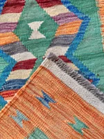 Tappeto Kilim Etnico 185x57cm in Lana Naturale - immagine 2