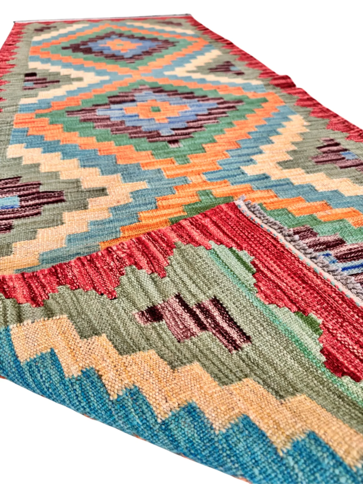 Tappeto Kilim Tradizionale 201x77 cm - immagine 2