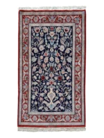 Tappeto Persiano Isfahan Seta Blu 177x103 cm