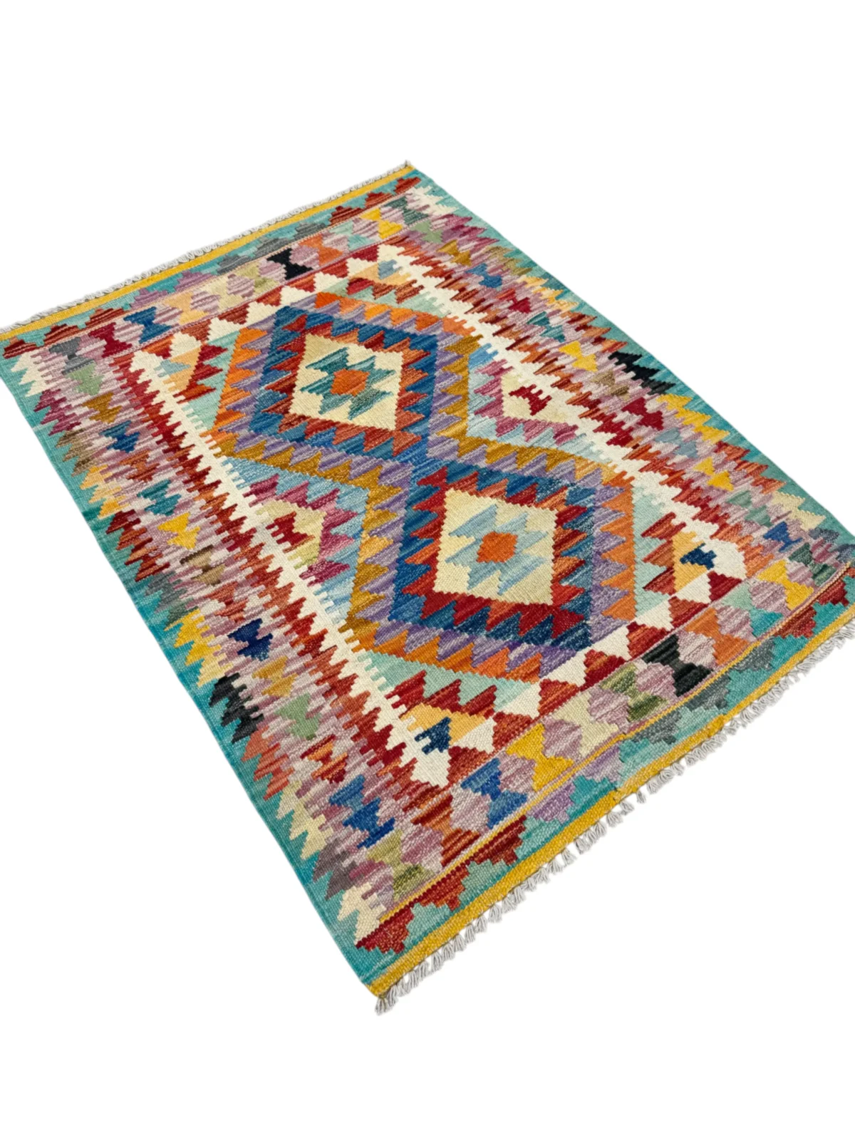 Tappeto Kilim Tradizionale 108x84 cm in Lana Naturale - immagine 7