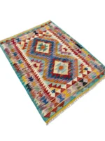 Tappeto Kilim Tradizionale 108x84 cm in Lana Naturale - immagine 7