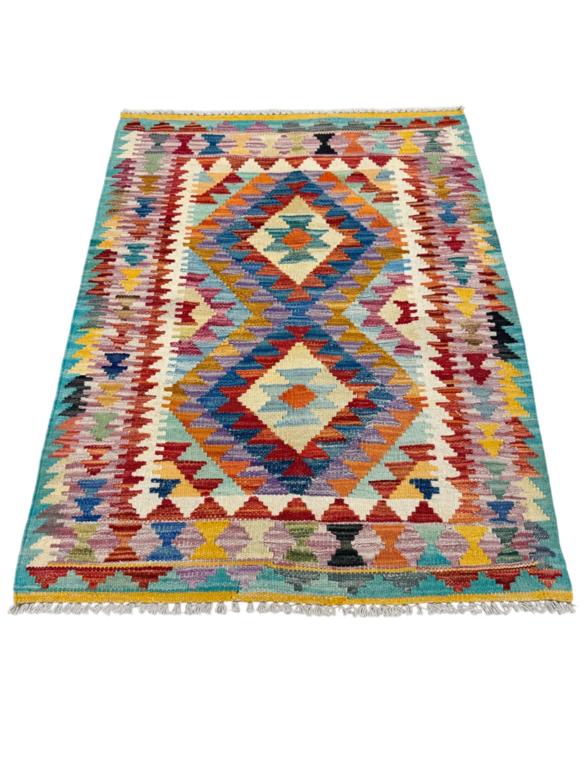 Tappeto Kilim Tradizionale 108x84 cm in Lana Naturale - immagine 6