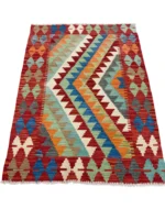 Tappeto Kilim Etnico Intrecciato 116x86 cm - immagine 8