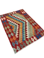 Tappeto Kilim Etnico Intrecciato 116x86 cm - immagine 2