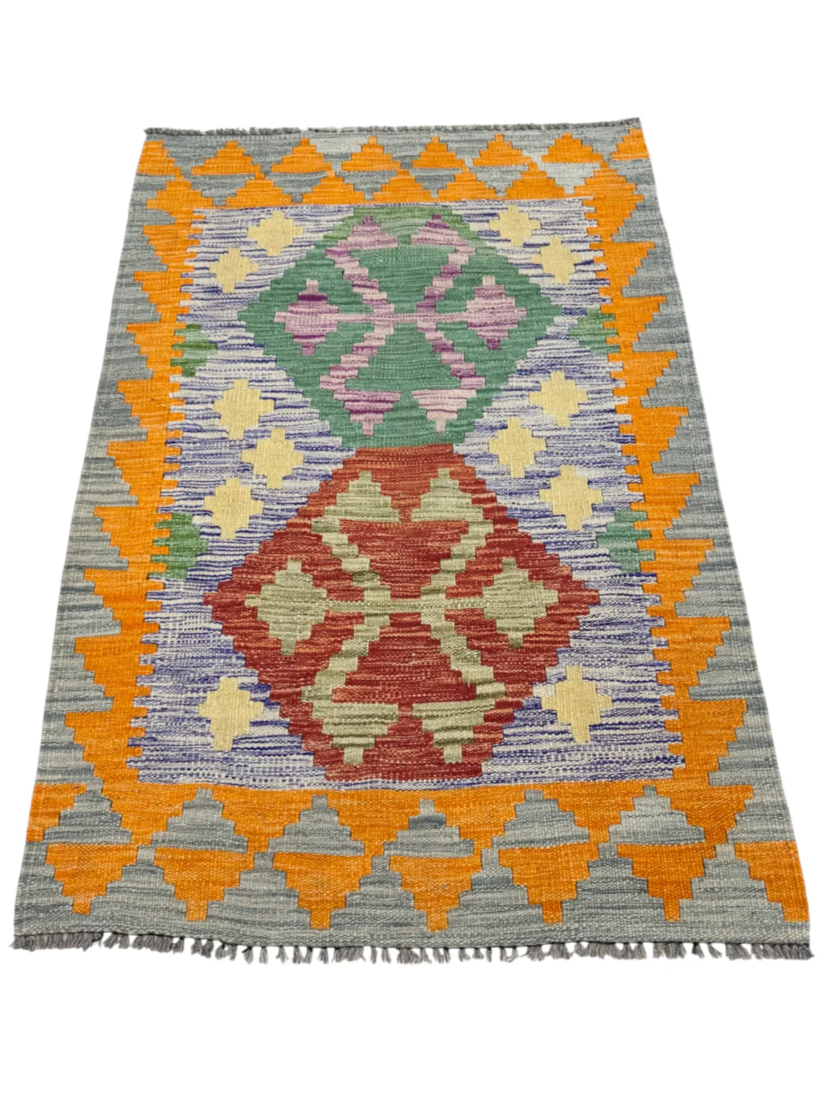 Tappeto Kilim Etnico Intrecciato 122x83 cm - immagine 8