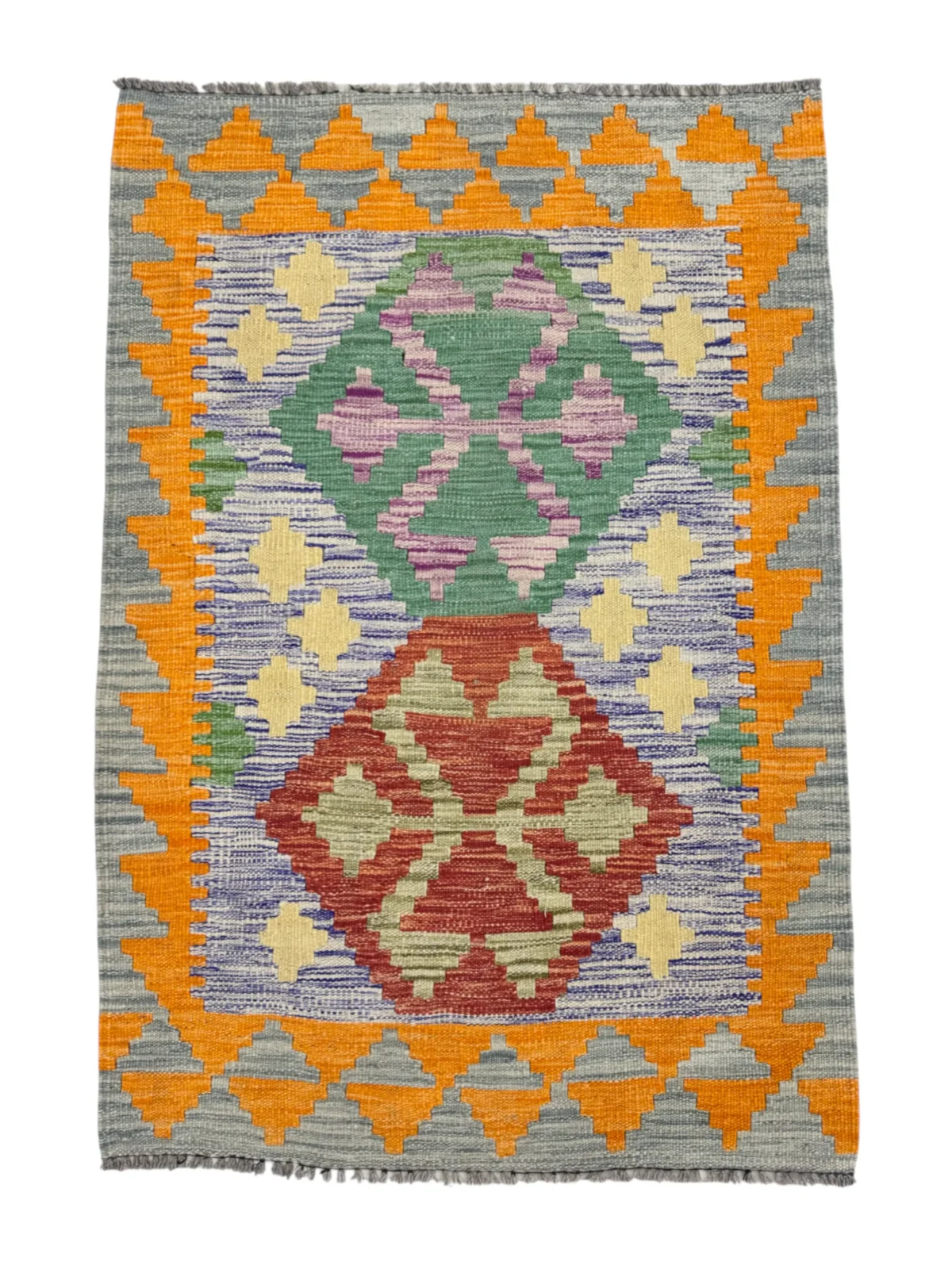 Tappeto Kilim Etnico Intrecciato 122x83 cm - immagine 1