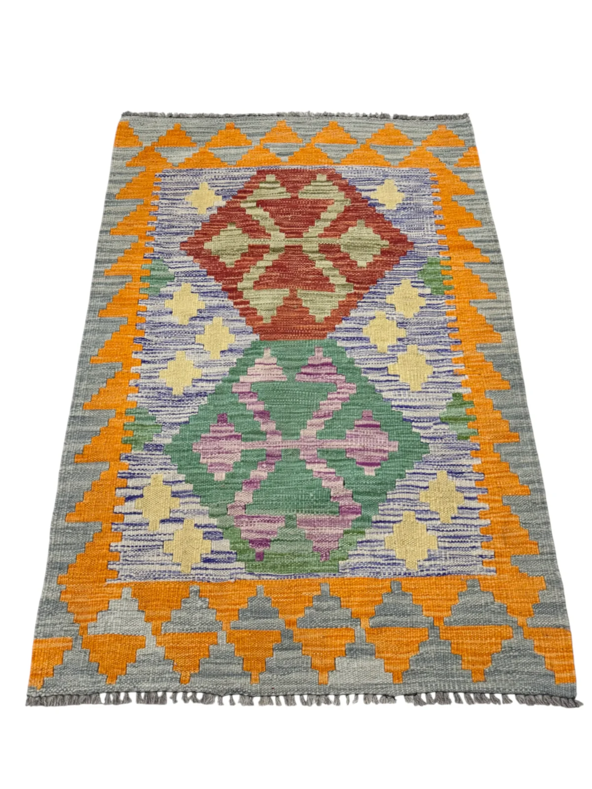 Tappeto Kilim Etnico Intrecciato 122x83 cm - immagine 4