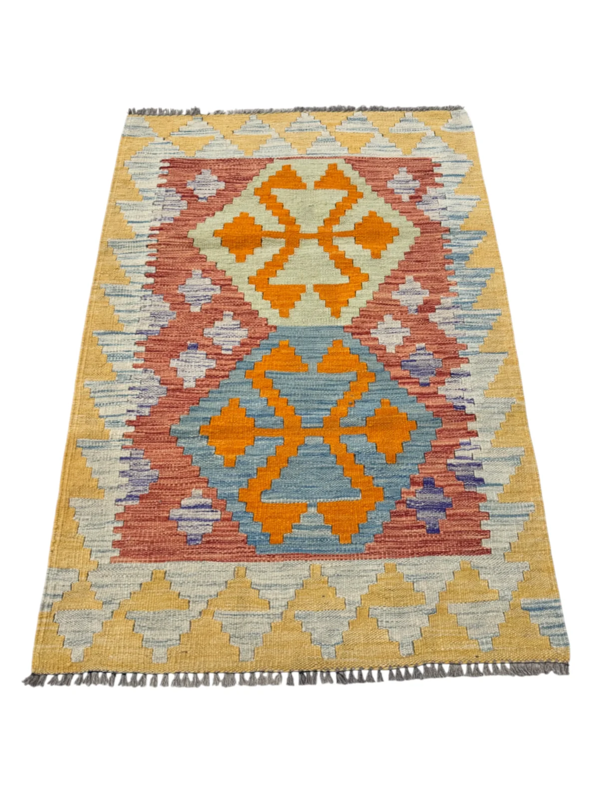 Tappeto Kilim Tradizionale 122x84 cm Colori Vivaci - immagine 9