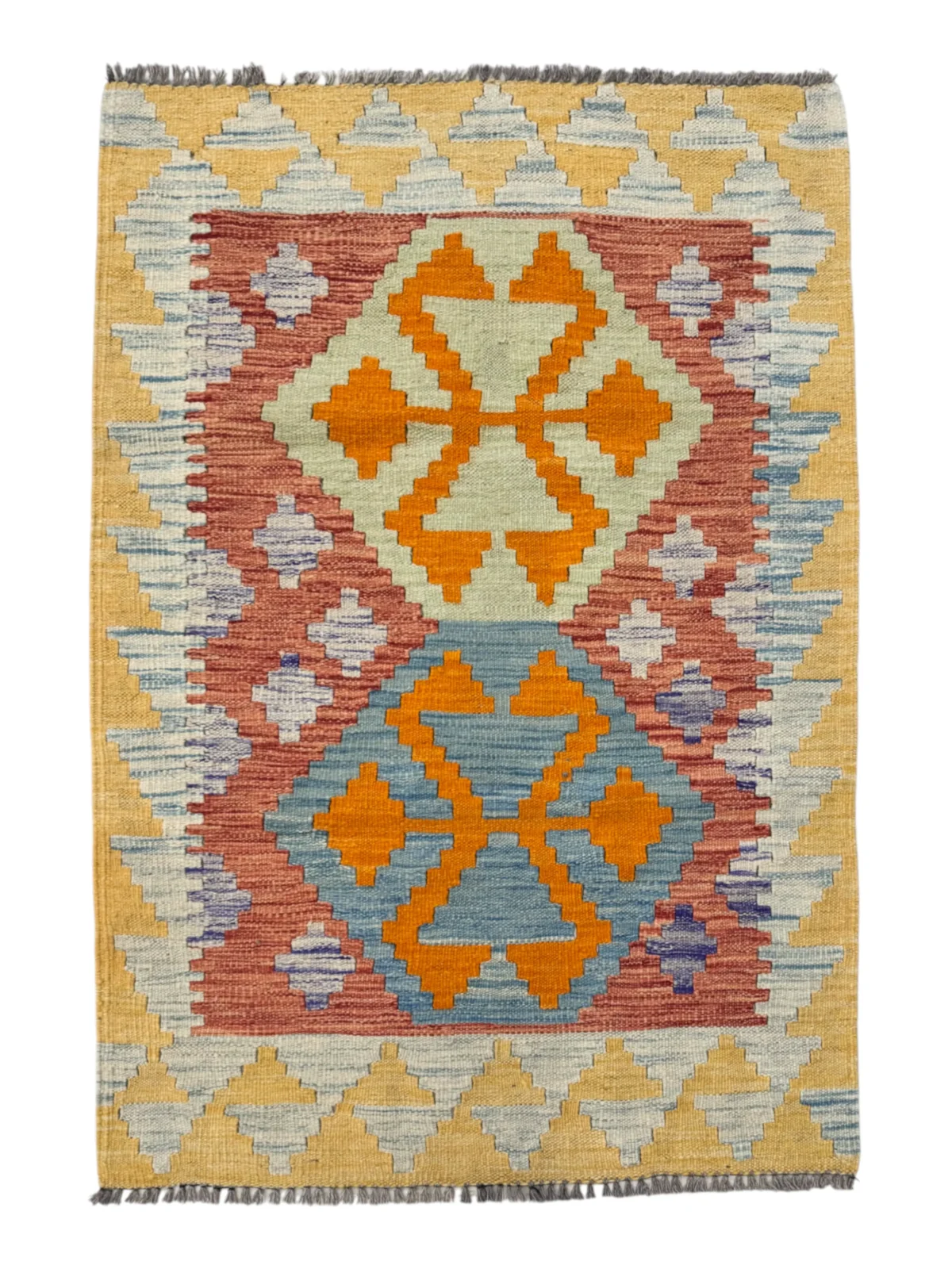 Tappeto Kilim Tradizionale 122x84 cm Colori Vivaci - immagine 5