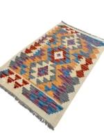 Tappeto Kilim Geometrico 123x79 cm Etnico Colorato - immagine 5
