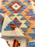 Tappeto Kilim Geometrico 123x79 cm Etnico Colorato - immagine 3
