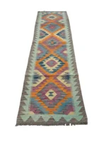 Tappeto Kilim Artigianale Etnico 202x58 cm - immagine 4