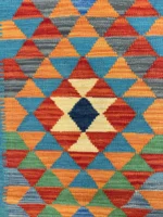Tappeto kilim etnico 209x61 cm fatto a mano - immagine 7
