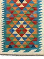 Tappeto kilim etnico 209x61 cm fatto a mano - immagine 5