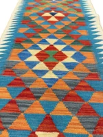 Tappeto kilim etnico 209x61 cm fatto a mano - immagine 4