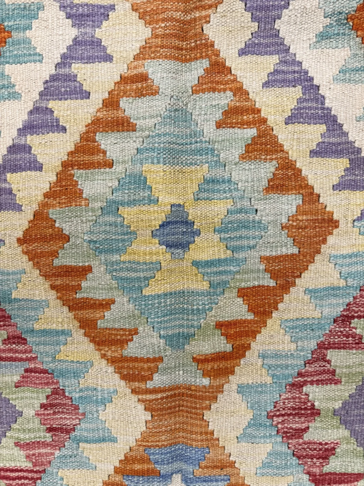 Tappeto Kilim Rettangolare 149x102 cm Motivo Geometrico Multicolore - immagine 3