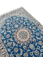 Tappeto Nain persiano 167x112 cm azzurro motivi floreali - immagine 5