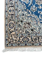 Tappeto Nain persiano 167x112 cm azzurro motivi floreali - immagine 4