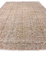 Tappeto Vintage Antico Beige con Motivi Floreali 342x244 cm - immagine 7