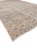 Tappeto Vintage Antico Beige con Motivi Floreali 342x244 cm - immagine 6