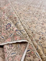 Tappeto Vintage Antico Beige con Motivi Floreali 342x244 cm - immagine 3