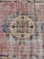Tappeto Vintage Rilevo 355x241 cm Rosa e Beige - immagine 6
