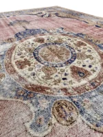 Tappeto Vintage Rilevo 355x241 cm Rosa e Beige - immagine 5