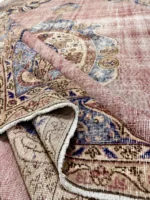 Tappeto Vintage Rilevo 355x241 cm Rosa e Beige - immagine 3