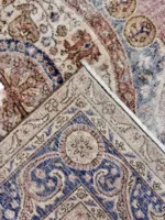 Tappeto Vintage Rilevo 355x241 cm Rosa e Beige - immagine 2