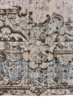 Tappeto Vintage Antico Beige con Motivi Floreali e Geometrici – 411x300 cm, Annodato a Mano in Lana - immagine 5