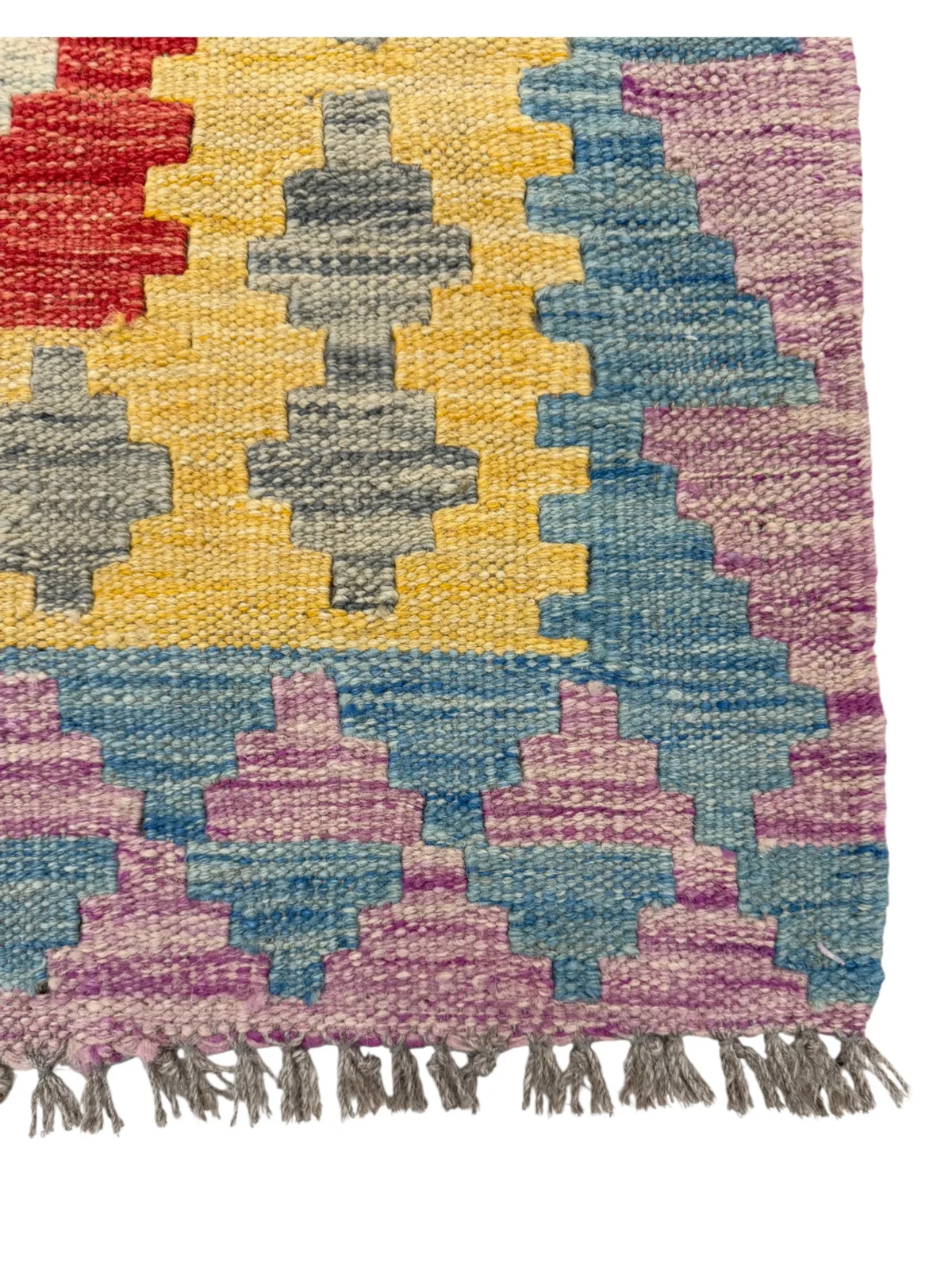 Tappeto Kilim Afghano 151x103 cm – Geometrico Artigianale in Lana Colorata - immagine 3