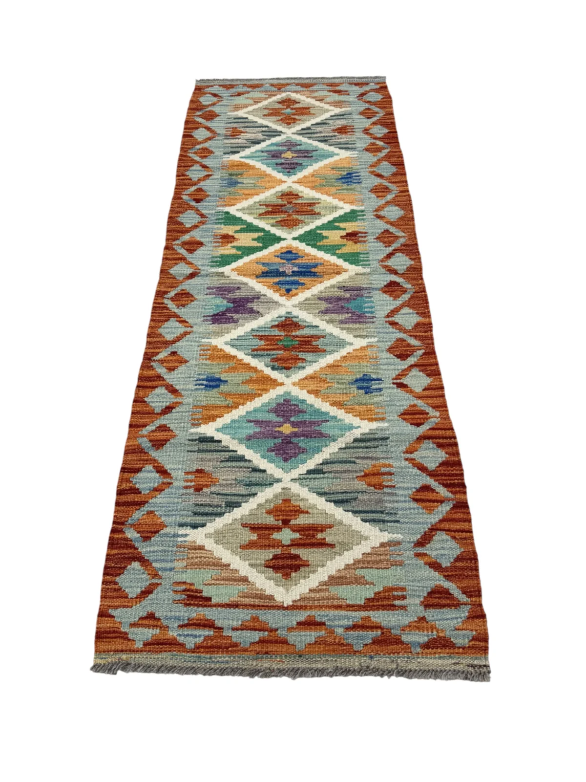 Tappeto Passatoia Rettangolare 176x64 cm Geometrico Multicolore - immagine 4