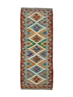 Tappeto Passatoia Rettangolare 176x64 cm Geometrico Multicolore