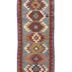 Tappeto passatoia geometrico 194x75 cm – Design orientale colorato artigianale