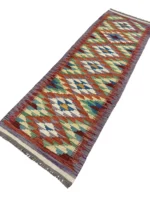 Tappeto geometrico passatoia multicolore 195x65 cm – stile etnico artigianale - immagine 5