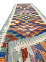 Tappeto Passatoia 197x62 cm Geometrico Multicolore – Stile Etnico Moderno per Corridoio e Cucina - immagine 3
