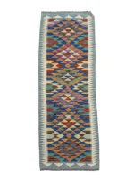 Tappeto Passatoia 197x62 cm Geometrico Multicolore – Stile Etnico Moderno per Corridoio e Cucina - immagine 2