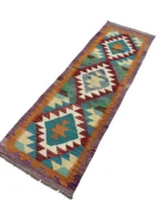 Tappeto Passatoia Geometrico 197x63 cm – Stile Orientale Colorato per Corridoio - immagine 4