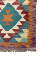 Tappeto Passatoia Geometrico 197x63 cm – Stile Orientale Colorato per Corridoio - immagine 2