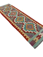 Tappeto Passatoia Geometrico 197x65 cm – Design Multicolore, Stile Tradizionale - immagine 4