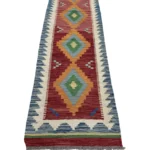 Tappeto Passatoia 197x67 cm Rosso Bordeaux – Geometrico Orientale per Corridoio