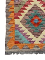 Tappeto Passatoia Geometrica 198x62 cm – Runner Colorato Tradizionale per Corridoio - immagine 3