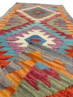 Tappeto Passatoia Geometrica 198x62 cm – Runner Colorato Tradizionale per Corridoio - immagine 2