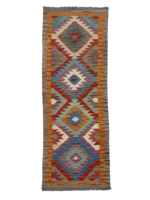 Tappeto Passatoia Geometrica 198x62 cm – Runner Colorato Tradizionale per Corridoio